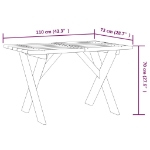 Tavolo da Giardino 110x73x70 cm in Legno di Pino Impregnato