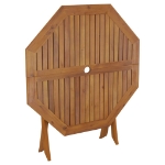 Tavolo da Giardino Pieghevole 90x75 cm Legno Massello di Acacia