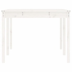 Tavolo da Giardino Bianco 203,5x100x76cm Legno Massello di Pino