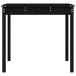 Tavolo da Giardino Nero 121x82,5x76 cm Legno Massello di Pino