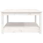 Tavolo da Giardino Bianco 82,5x82,5x45cm Legno Massello di Pino