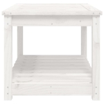 Tavolo da Giardino Bianco 82,5x50,5x45 cm Legno Massello Pino