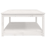 Tavolo da Giardino Bianco 121x82,5x45 cm Legno Massello di Pino