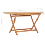 Tavolo da Giardino Pieghevole 160x80x75 cm in Massello di Teak