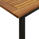 Tavolo Giardino con Gambe a U 180x90x75cm Legno Massello Acacia