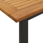 Tavolo Giardino con Gambe a U 140x80x75cm Legno Massello Acacia