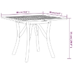 Tavolo da Giardino 85x85x75 cm Legno Massello di Acacia