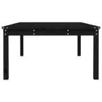 Tavolo da Giardino Nero 121x82,5x45 cm Legno Massello di Pino