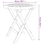 Tavolo da Bistrot Ø46x47 cm in Legno Massello di Acacia