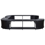 Bordo per Vasca da Spa Quadrato Nero 268x268x55 cm Polyrattan