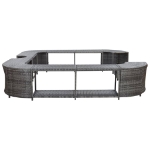 Bordo Spa Quadrato Grigio 268 x 268 x 55 cm in Polyrattan