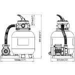 Pompa con Filtro a Sabbia 600 W 17000 l/h