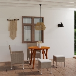 Set Mobili da Pranzo per Giardino 5 pz Beige