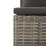 Set Divani da Giardino 4 pz con Cuscini in Polyrattan Grigio