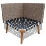 Set Divani da Giardino 4 pz con Cuscini in Polyrattan Grigio