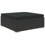 Set Divani da Giardino 11 pz con Cuscini in Polyrattan Nero