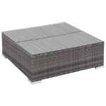 Set Divani da Giardino 8 pz con Cuscini in Polyrattan Grigio