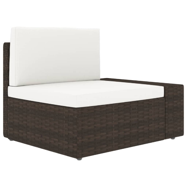 Set Divani da Giardino 8 pz in Polyrattan Marrone