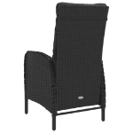 Set Mobili da Pranzo per Giardino 3 pz Polyrattan e Acacia Nero