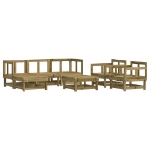 Set Salotto da Giardino 7 pz in Legno Impregnato di Pino