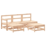 Set Salotto da Giardino 5 pz in Legno Massello di Pino