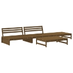 Set Salotto da Giardino 4 pz Miele in Legno Massello di Pino