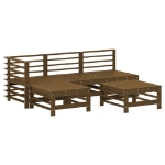 Set Salotto da Giardino 5 pz Miele in Legno Massello di Pino