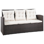 Set Divani da Giardino 5 pz con Cuscini in Polyrattan Marrone