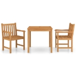 Set da Pranzo per Esterni 3 pz in Legno Massello di Teak