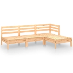 Set Salotto da Giardino 4 pz in Legno Massello di Pino