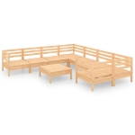 Set Salotto da Giardino 9 pz in Legno Massello di Pino