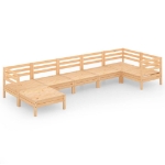 Set Salotto da Giardino 7 pz in Legno Massello di Pino