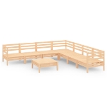 Set Salotto da Giardino 8 pz in Legno Massello di Pino