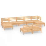 Set Salotto da Giardino 9 pz in Legno Massello di Pino