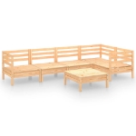 Set Salotto da Giardino 6 pz in Legno Massello di Pino