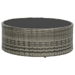 Set Divani da Giardino 7 pz con Cuscini in Polyrattan Grigio