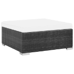 Set Divani da Giardino 7 pz con Cuscini in Polyrattan Nero