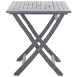 Set da Pranzo per Giardino 5 pz Legno Massello di Acacia Grigio