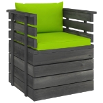 Set Divani da Giardino su Pallet 7 pz con Cuscini Massello Pino