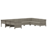 Set Divani da Giardino 9 pz con Cuscini in Polyrattan Grigio