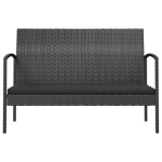 Set Divani da Giardino 16 pz con Cuscini in Polyrattan Nero