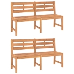 Set da Pranzo per Giardino 3 pz in Legno Massello di Teak