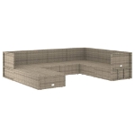 Set Divani da Giardino 8 pz con Cuscini in Polyrattan Grigio