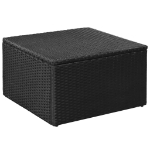 Set Divani da Giardino 3 pz in Polyrattan Nero e Grigio