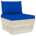 Set Divani da Giardino su Pallet 9 pz con Cuscini Legno Abete