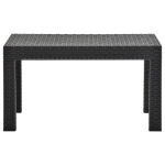 Set Divani da Giardino 2 pz con Cuscini in Rattan PP Antracite