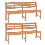 Set da Pranzo per Giardino 5 pz in Legno Massello di Teak