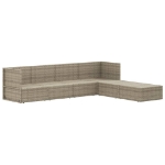 Set Divani da Giardino 6 pz con Cuscini in Polyrattan Grigio