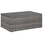 Set Divani da Giardino 4 pz con Cuscini in Polyrattan Grigio