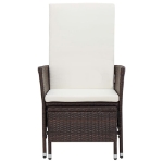 Set Divani da Giardino 3 pz con Cuscini in Polyrattan Marrone